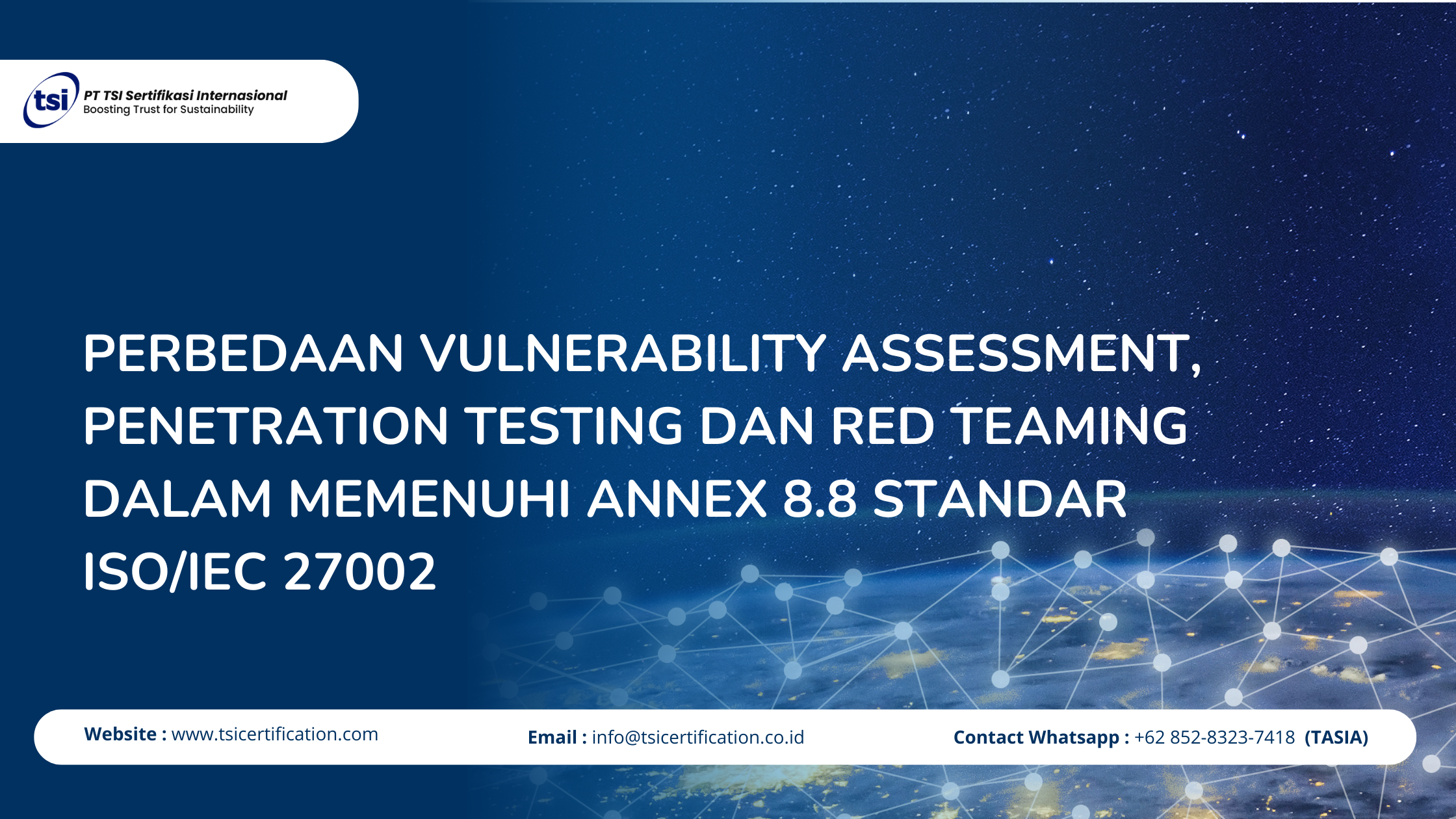 Diagram perbandingan Vulnerability Assessment, Penetration Testing, dan Red Teaming dalam konteks ISO 27002 Annex 8.8